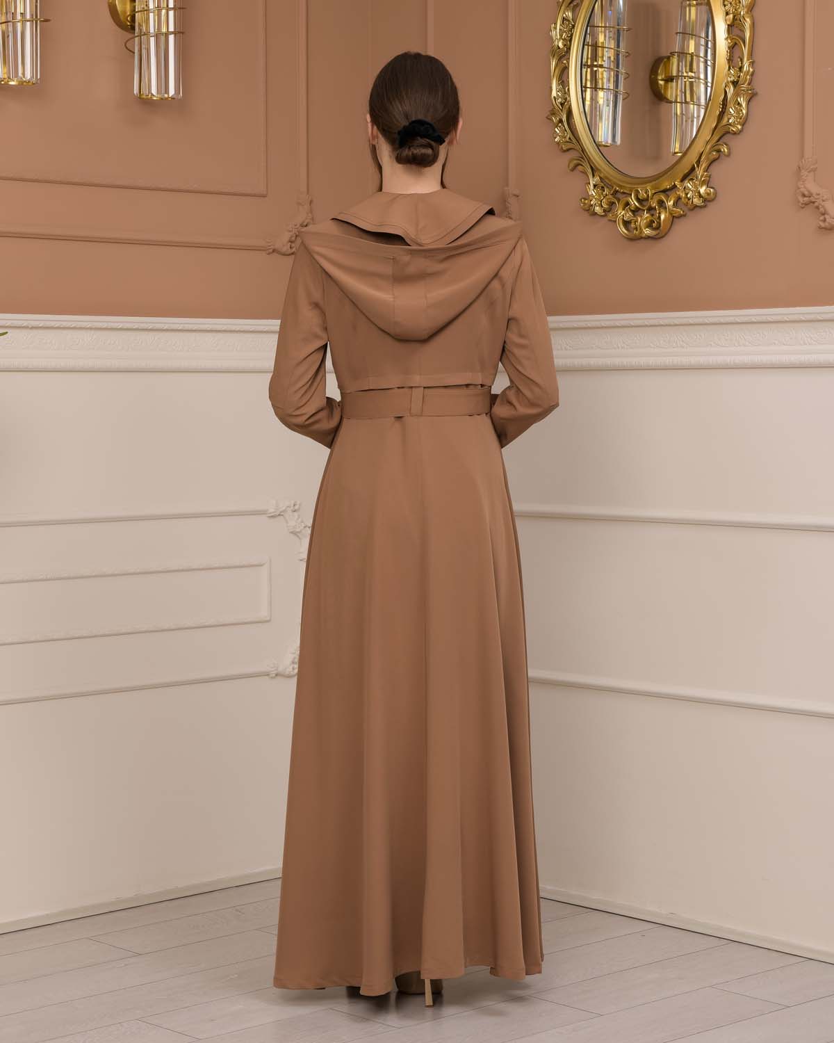 brada-Stoff Manto mit Bolero-Reißverschluss und Satinfutter 1225 - Beige