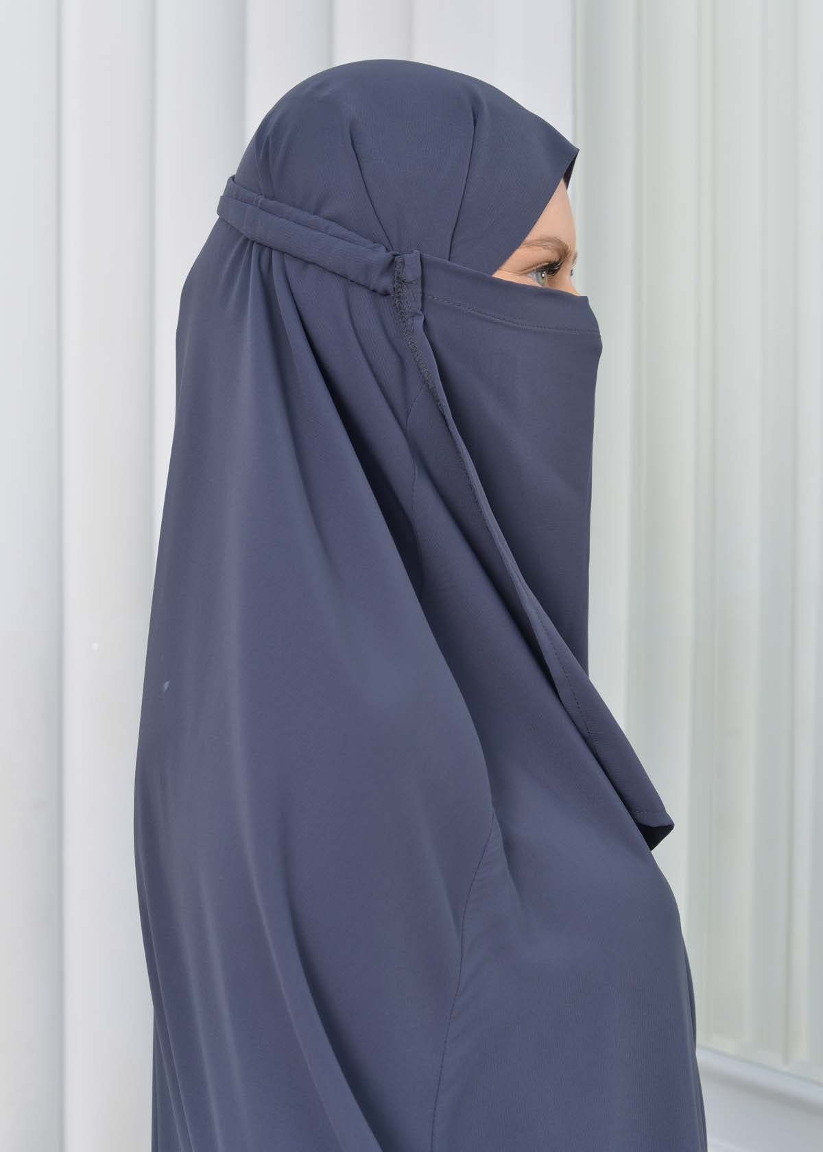 Zweiteiliges Isdal-Set mit gesmokten Ärmeln 822 - Dunkelgrau