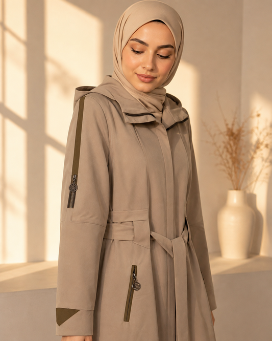 1250 مانطو براشوت - Beige