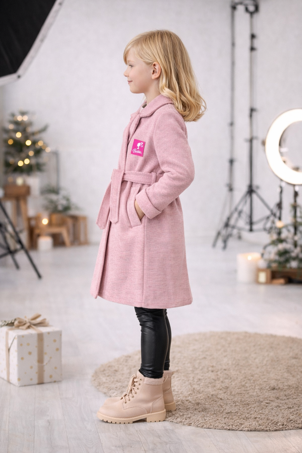 Eleganter Wintermantel für Mädchen 5108 - Rosa