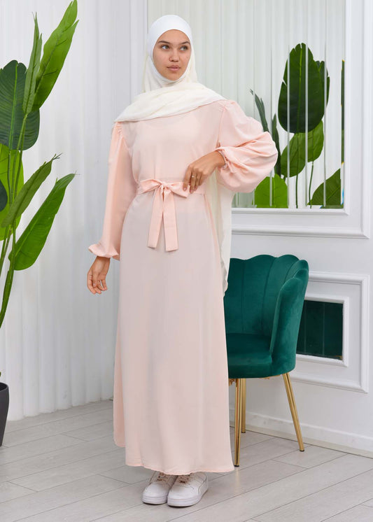 Simple & Long Hijab Dress 827 - Lachs