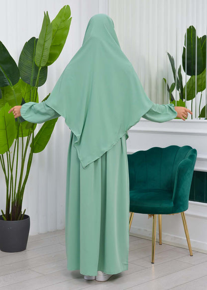 Muslim Hijab Dress set 2 Pieces 829 - Mint