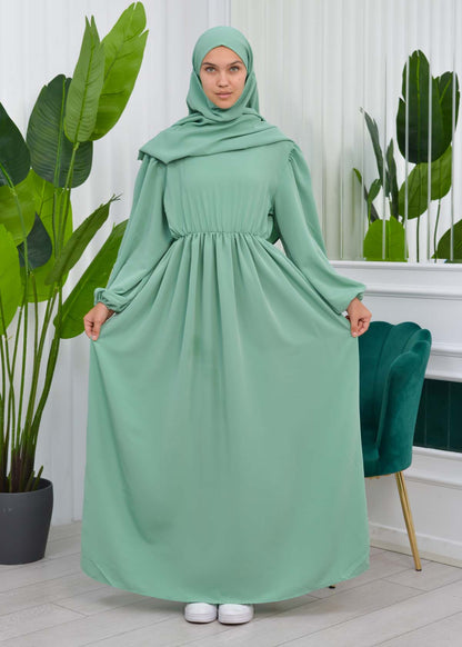 Muslim Hijab Dress set 2 Pieces 829 - Mint