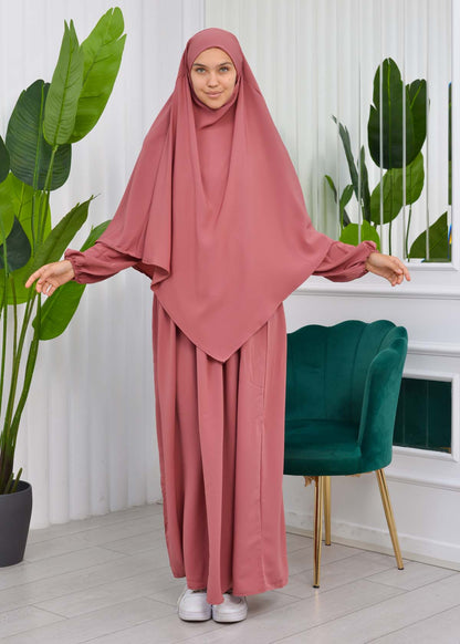 Muslim Hijab Dress set 2 Pieces 829 - Hellrosa