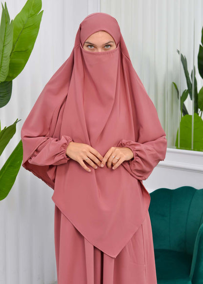 Muslim Hijab Dress set 2 Pieces 829 - Hellrosa