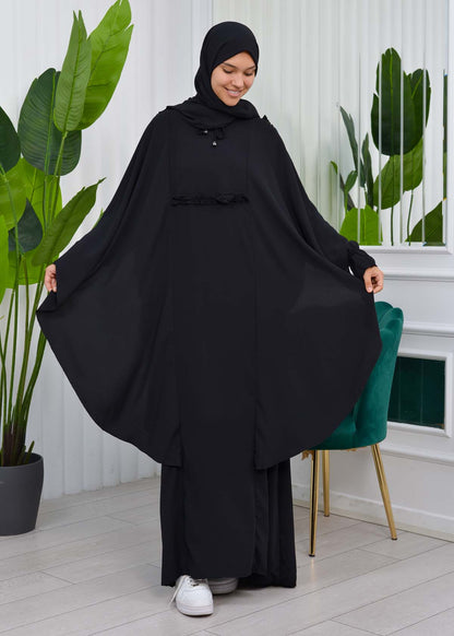 MUSLIM DRESS Hijab Set 2 Pieces Code : 835 - Schwarz