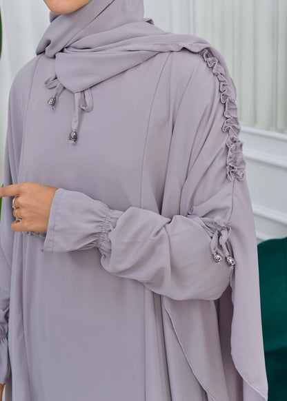 MUSLIM DRESS Hijab Set 2 Pieces Code : 835 - Grau