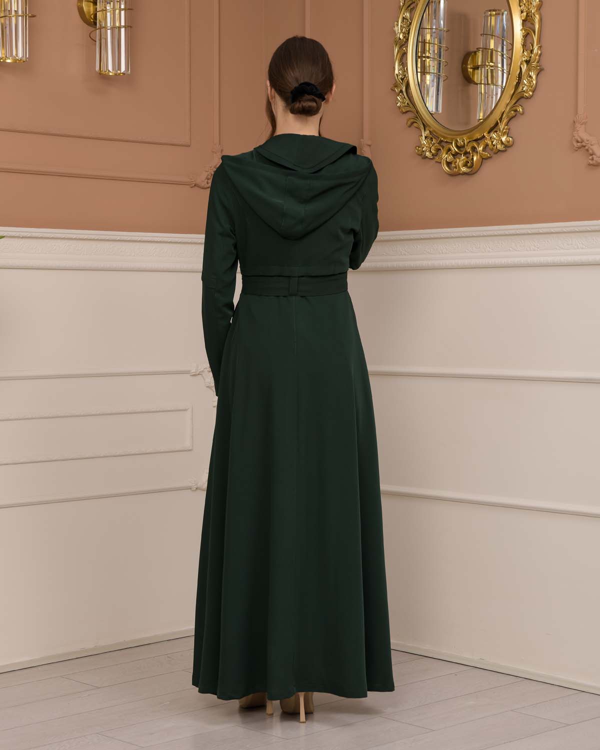 brada-Stoff Manto mit Bolero-Reißverschluss und Satinfutter 1225 - Khaki