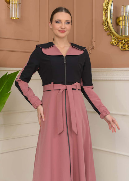 Damen Trenchcoat Frühling/Sommer Ausgestellt (Cloche) Koreanisches Parachute-Gewebe mit Stehkragen 1229 - Schwarz