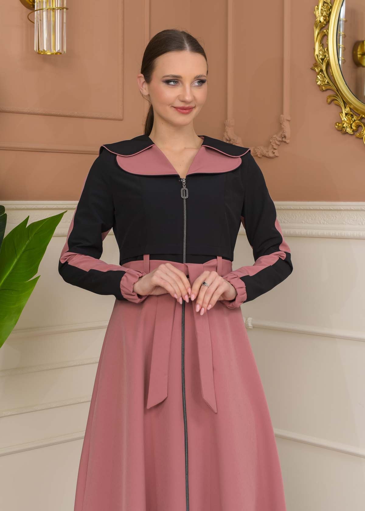 Damen Trenchcoat Frühling/Sommer Ausgestellt (Cloche) Koreanisches Parachute-Gewebe mit Stehkragen 1229 - Schwarz