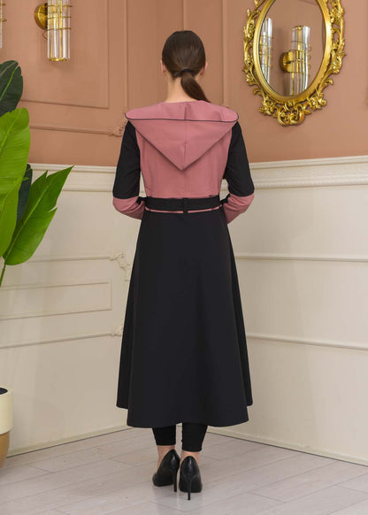 Damen Trenchcoat Frühling/Sommer Ausgestellt (Cloche) Koreanisches Parachute-Gewebe mit Stehkragen 1229 - Rosa