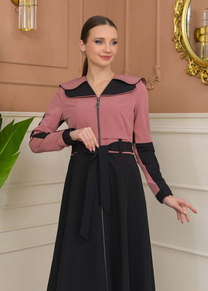 Damen Trenchcoat Frühling/Sommer Ausgestellt (Cloche) Koreanisches Parachute-Gewebe mit Stehkragen 1229 - Rosa