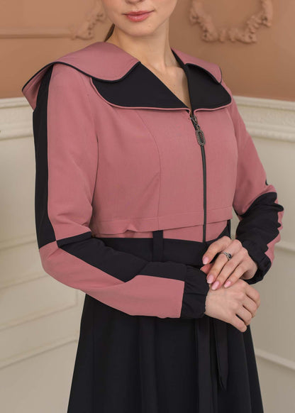 Damen Trenchcoat Frühling/Sommer Ausgestellt (Cloche) Koreanisches Parachute-Gewebe mit Stehkragen 1229 - Rosa