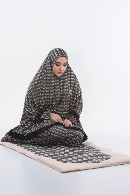 Sandy-Stoff Gebetsset mit gepolsterter Matte 701 - Beige