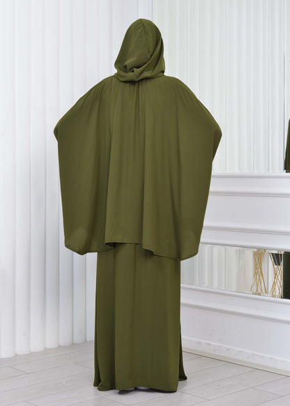 Muslim Hijab Dresses For Women -Standard Size Hooded Veiled Sheet 824 - Grün