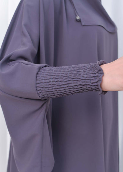 Muslim Hijab Dresses For Women -Standard Size Hooded Veiled Sheet 824 - Anthrazit