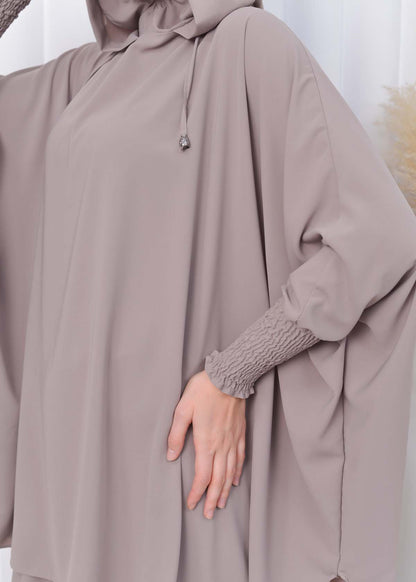 Muslim Hijab Dresses For Women -Standard Size Hooded Veiled Sheet 824 - Beige