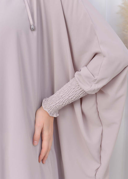 Muslim Hijab Dresses For Women -Standard Size Hooded Veiled Sheet 824 - Ecru
