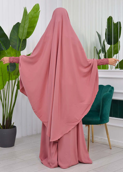 Zweiteiliges Isdal-Set mit gesmokten Ärmeln 822 - Hellrosa