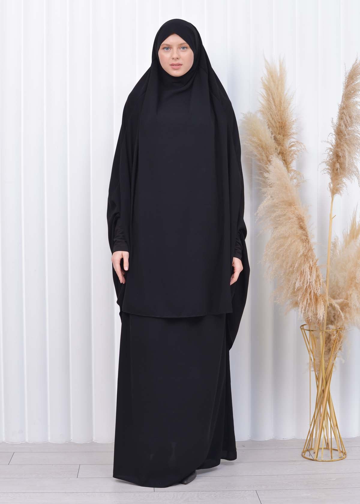 ISLAMIC WEARING Hijab 2Pieces Madine LIGRA Sleeve 822 - Schwarz