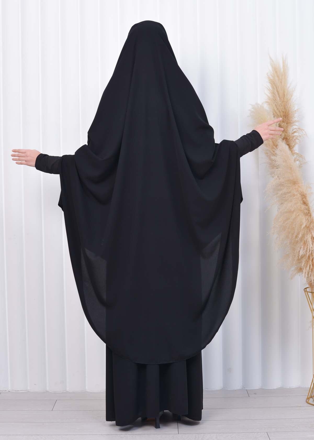 ISLAMIC WEARING Hijab 2Pieces Madine LIGRA Sleeve 822 - Schwarz
