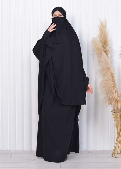 ISLAMIC WEARING Hijab 2Pieces Madine LIGRA Sleeve 822 - Schwarz