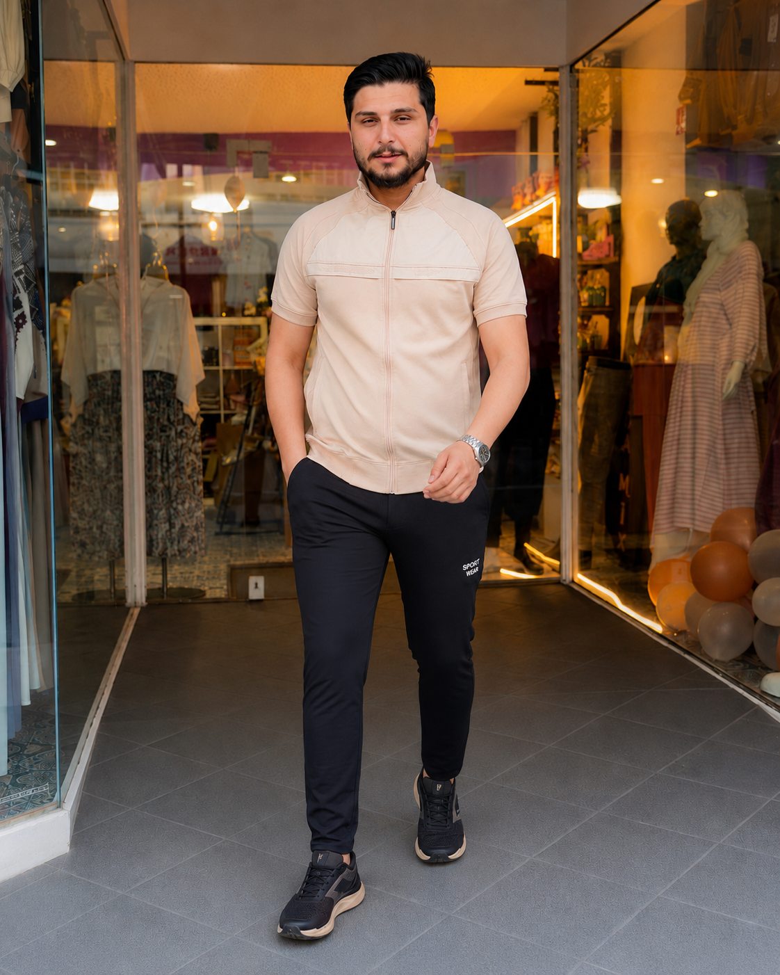 2202  بيجاما رجالي SPORT - Beige