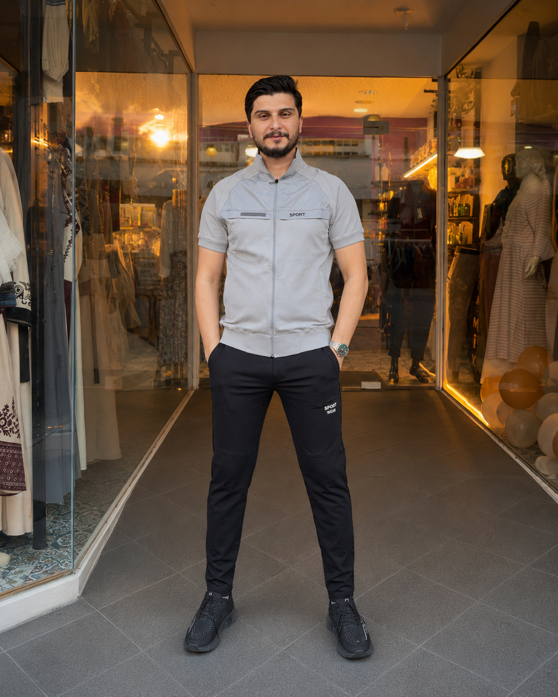 2202  بيجاما رجالي SPORT - Grau