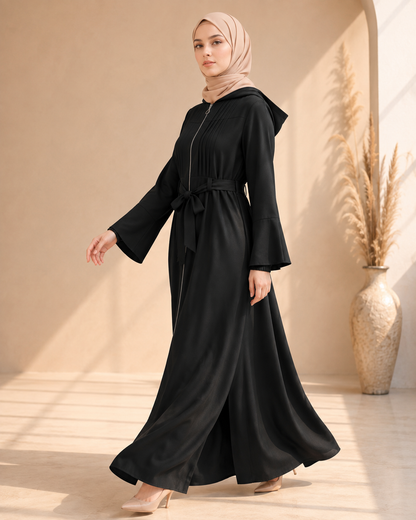 739  عباية كبشون درزات صدر - Schwarz
