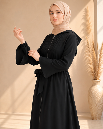 739  عباية كبشون درزات صدر - Schwarz