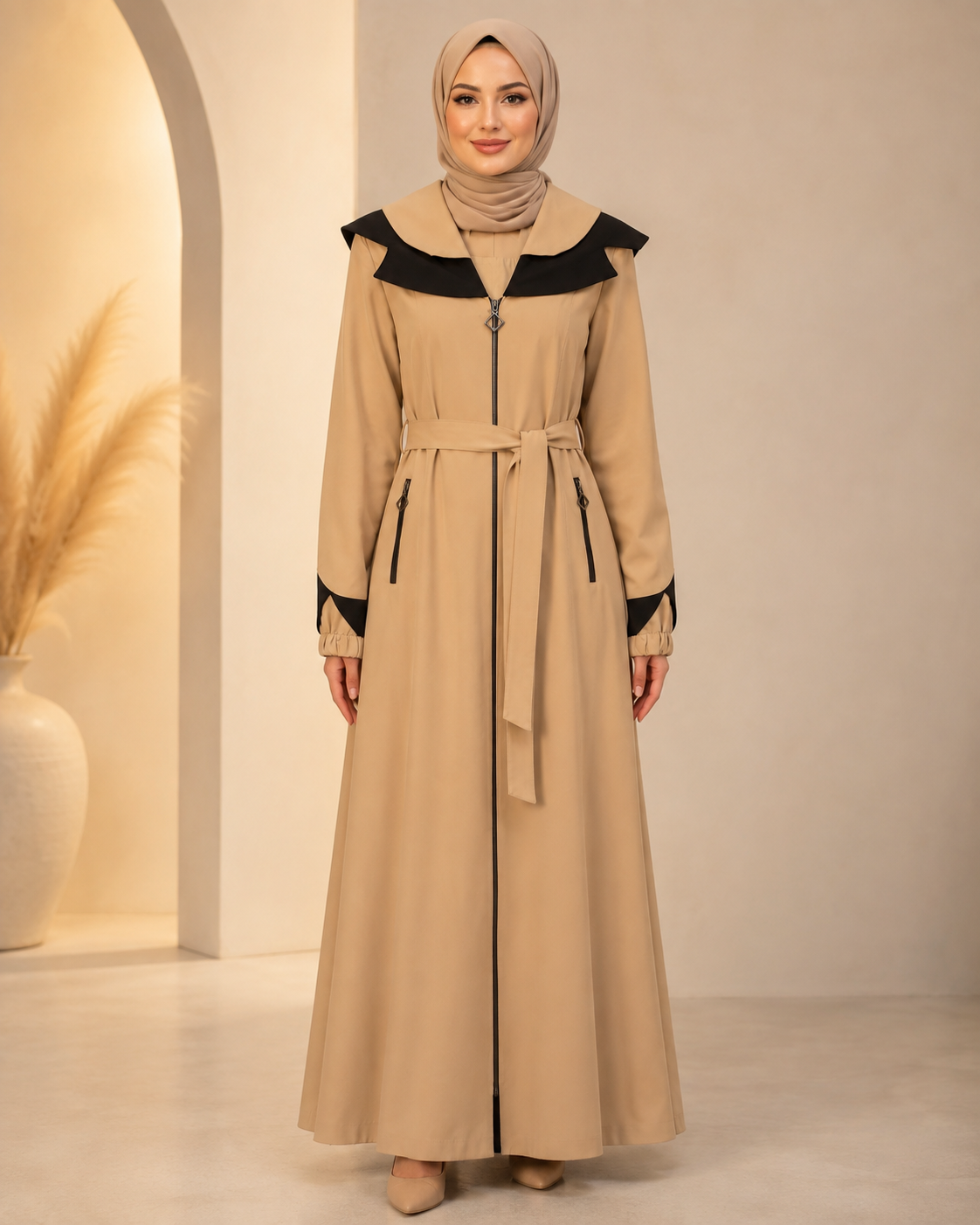 1245 مانطو السفير - Beige