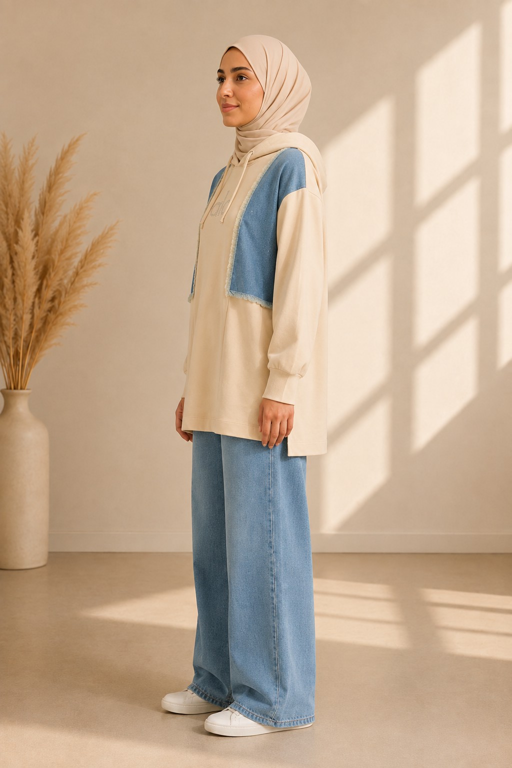 4309 طقم طلعة الو - Beige