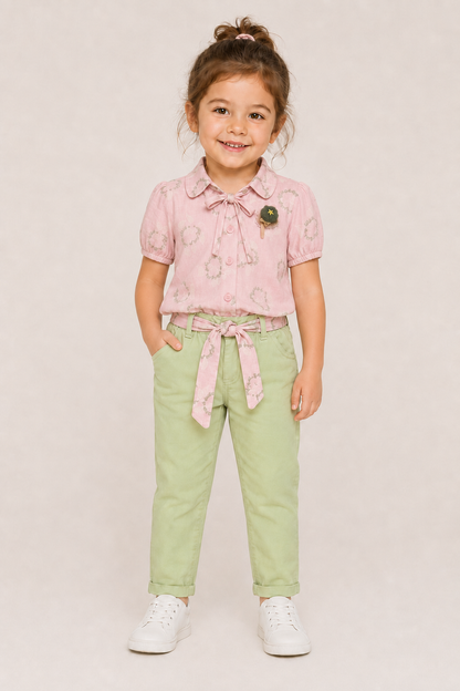 3758  طقم بناتي إيمي - Rosa