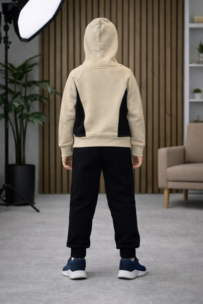 Jungen Pyjama-Set aus 3-Faden-Sweatstoff 3132 - Schwarz