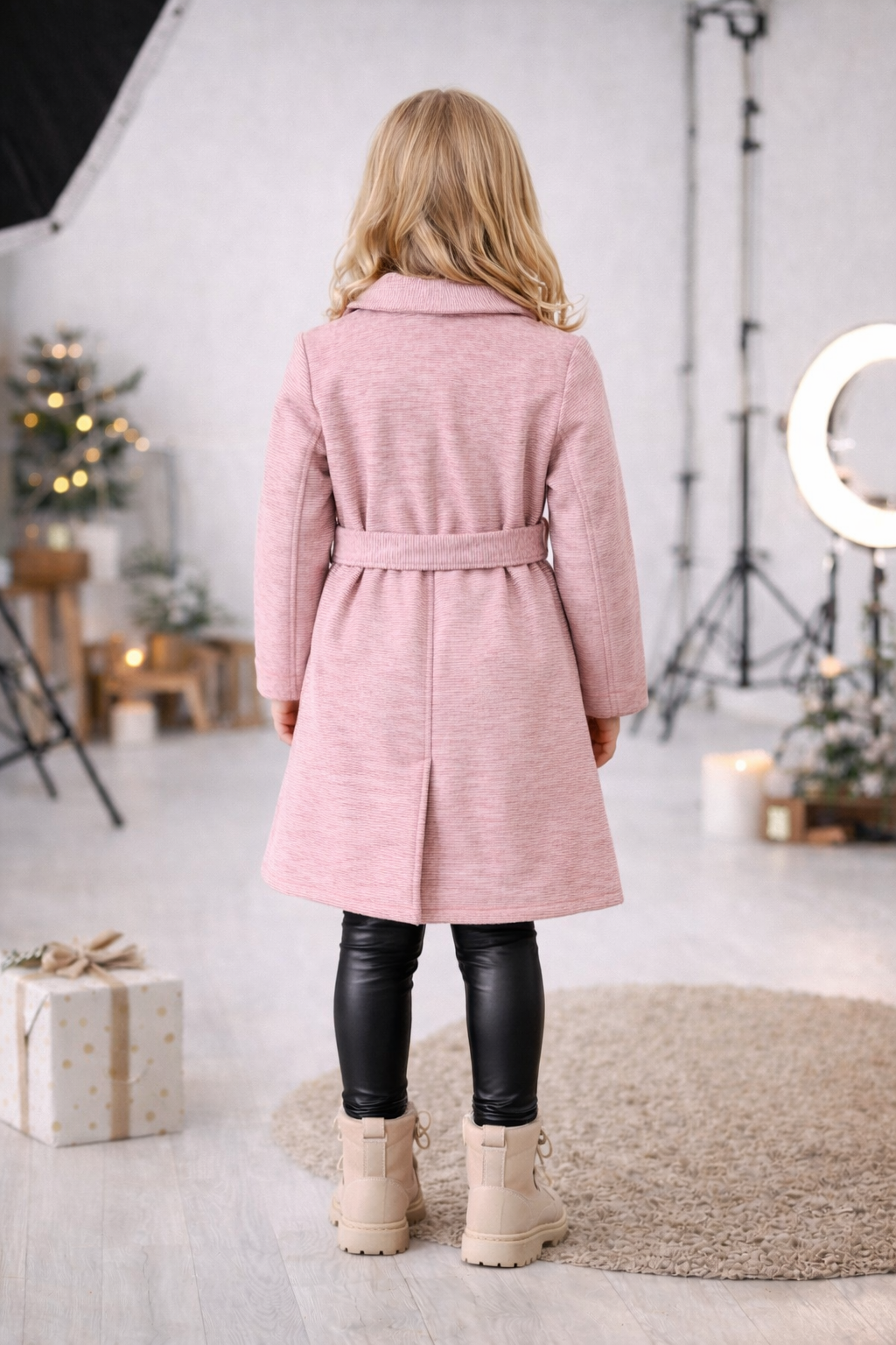 Eleganter Wintermantel für Mädchen 5108 - Rosa