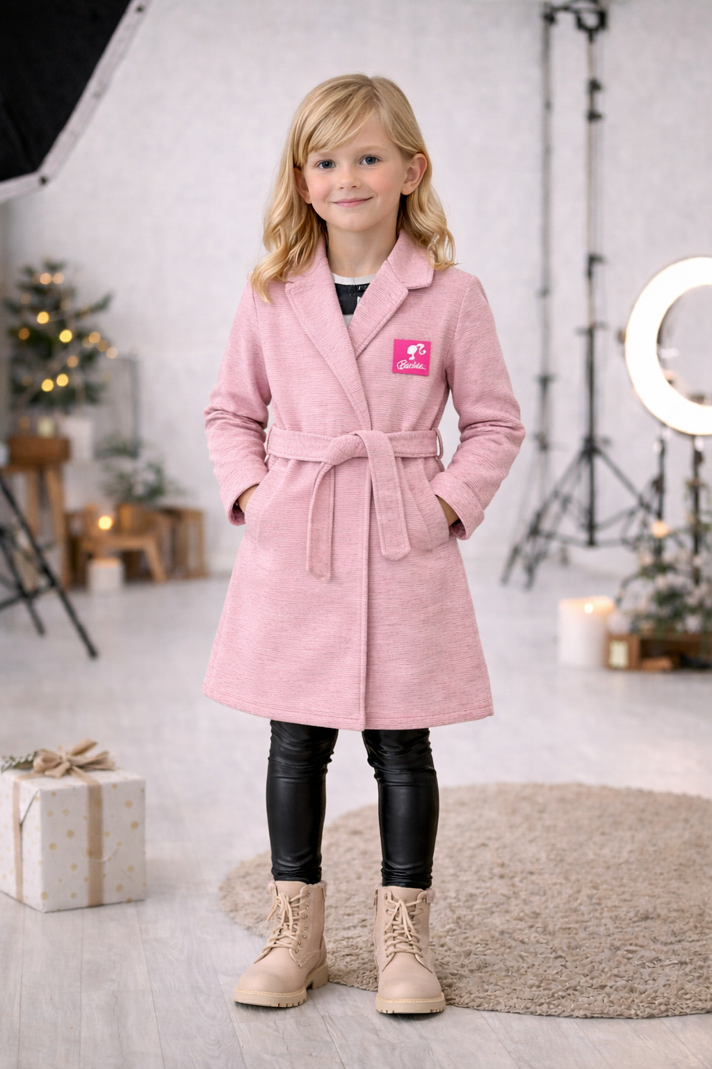 Eleganter Wintermantel für Mädchen 5108 - Rosa