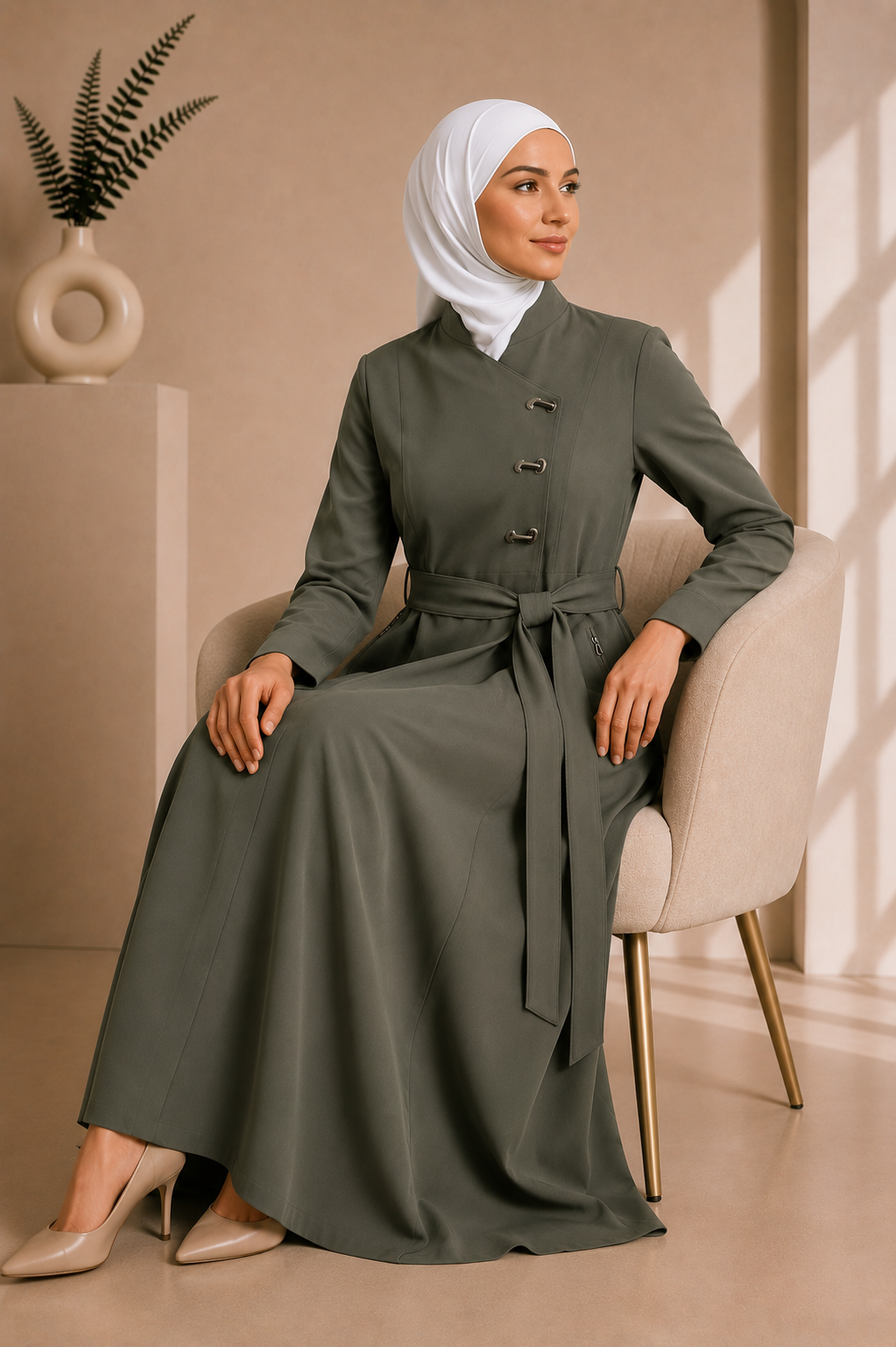 1242 مانطو جاكوار كبسون - Khaki