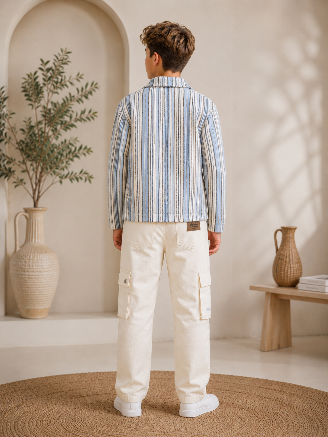 3552  طقم صبياني أتيكيت ثانك - Jeansfarbe
