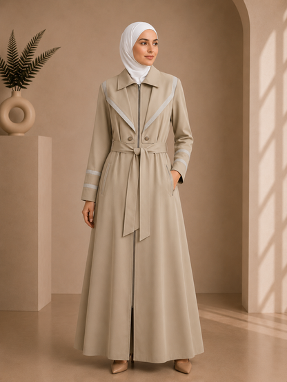 1244 مانطو برادا - Beige