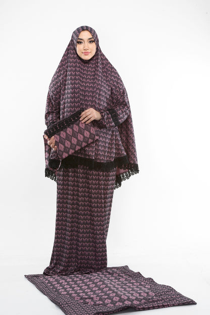 Sandy-Stoff Gebetsset mit gepolsterter Matte 701 - Lila