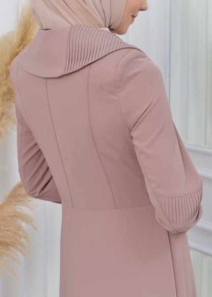 Brada-Mantel mit Plissee-Kragen und Seitendetails 1201 - Rosa