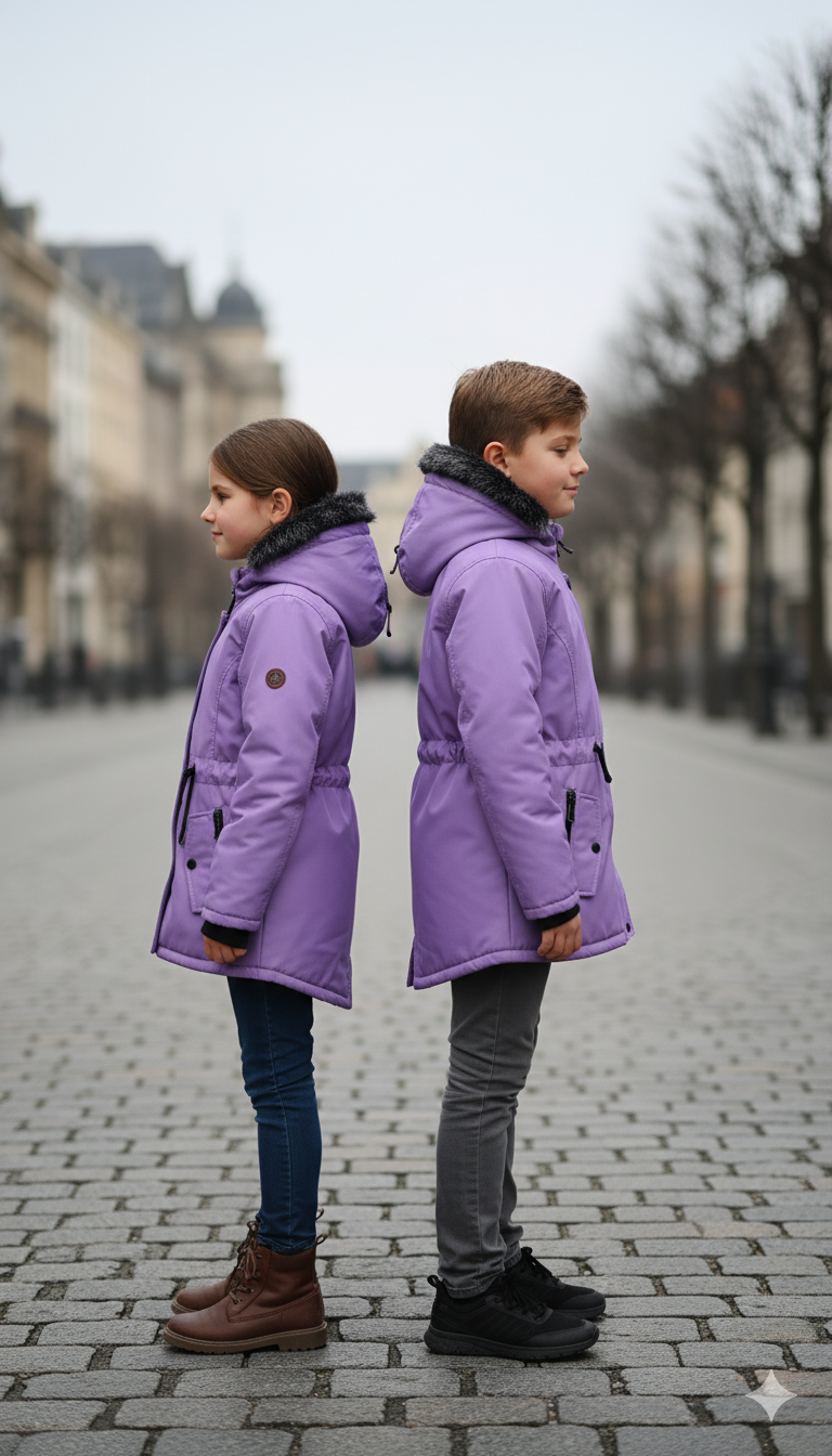 Kinder-Leinenjacke 5141 - Lila