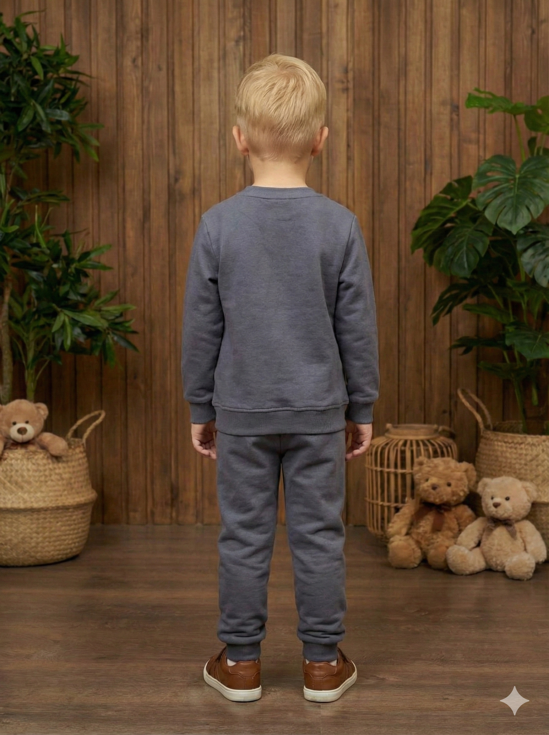 Jungen Winter-Pyjama-Set 3120 - Anthrazit