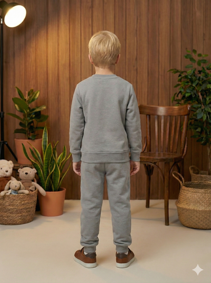 Jungen Winter-Pyjama-Set 3120 - Grau