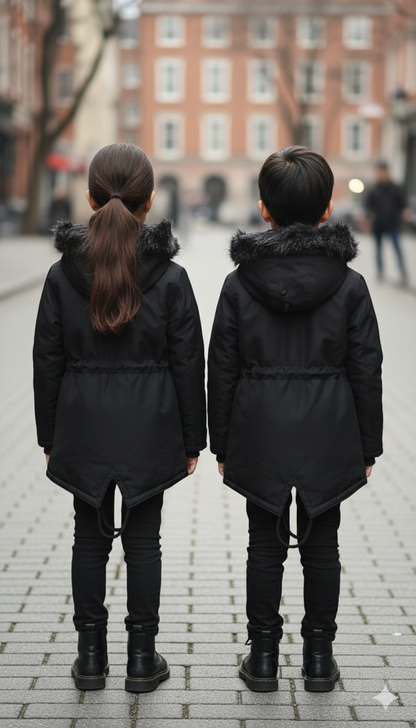 Kinder-Leinenjacke 5141 - Schwarz