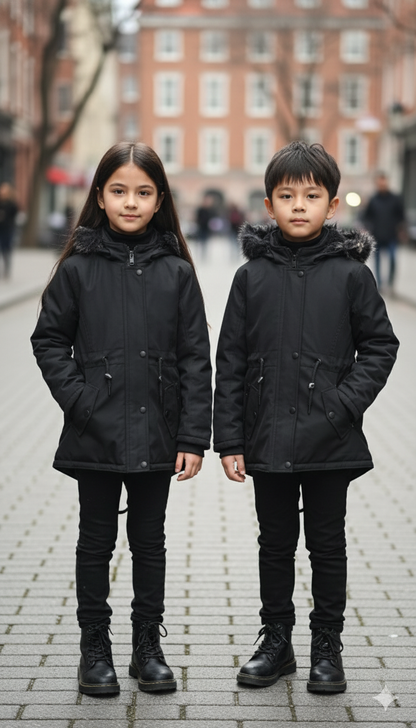 Kinder-Leinenjacke 5141 - Schwarz