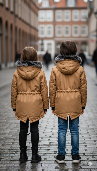 Kinder-Leinenjacke 5141 - Braun
