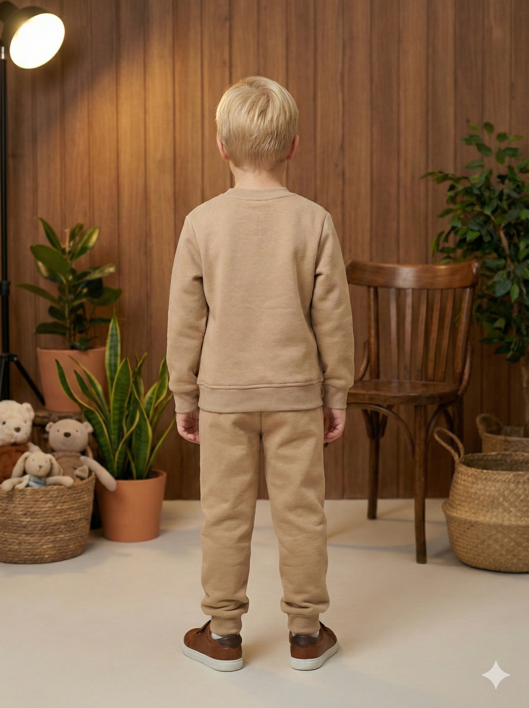 Jungen Winter-Pyjama-Set 3120 - Beige