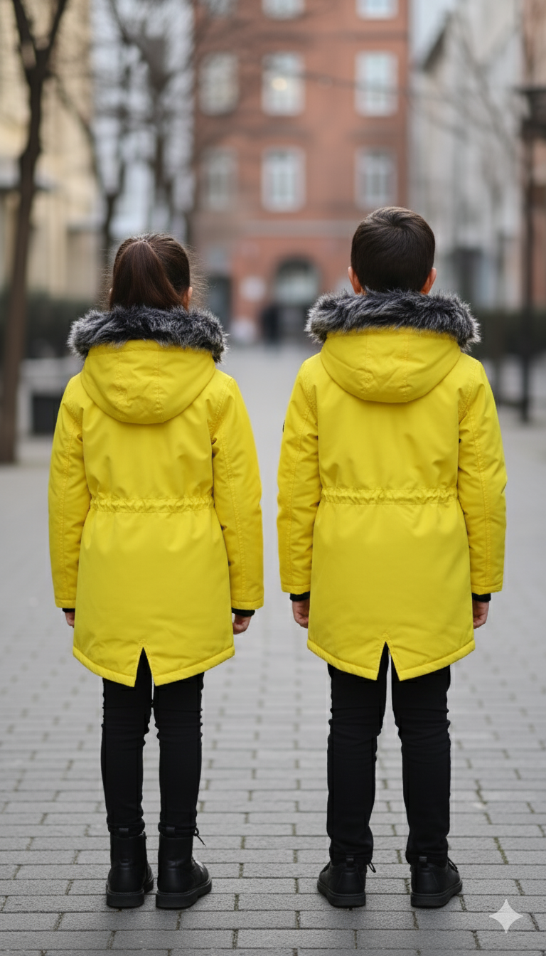 Kinder-Leinenjacke 5141 - Neon
