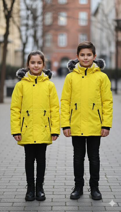 Kinder-Leinenjacke 5141 - Neon